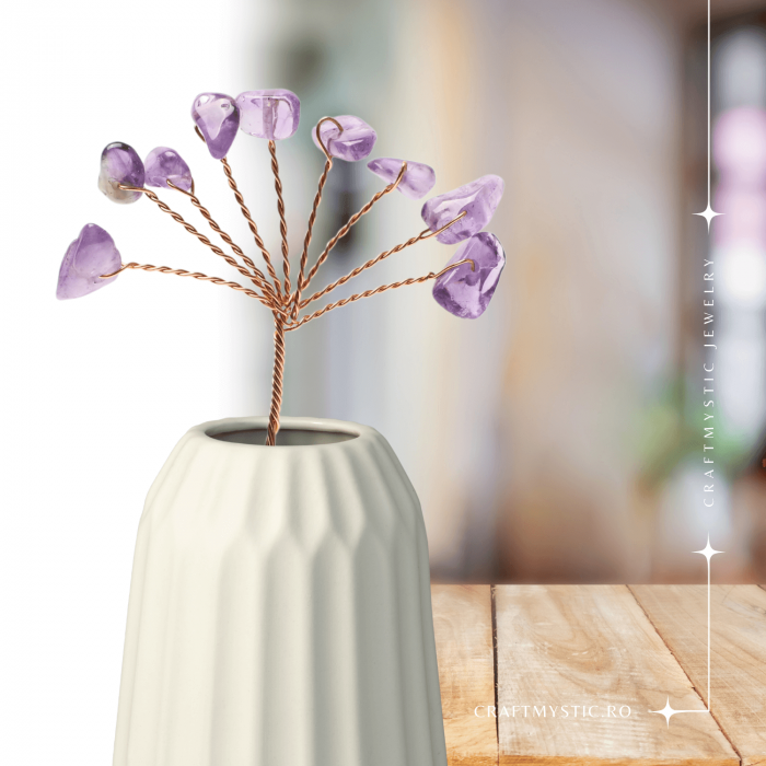 Ramurica DIY din Pietre Naturale Ametist (9 Pietricele) [2]