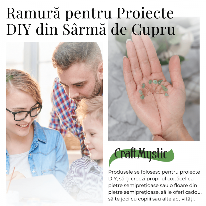 Ramurica Creativă DIY cu Pietre Naturale de Aventurin Verde (9 Pietricele) [5]