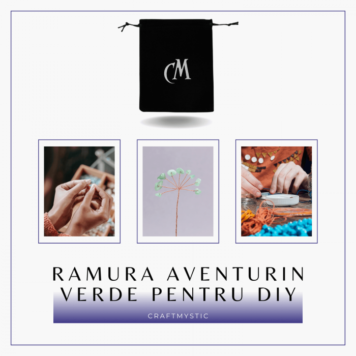 Ramurica Creativă DIY cu Pietre Naturale de Aventurin Verde (9 Pietricele) [10]