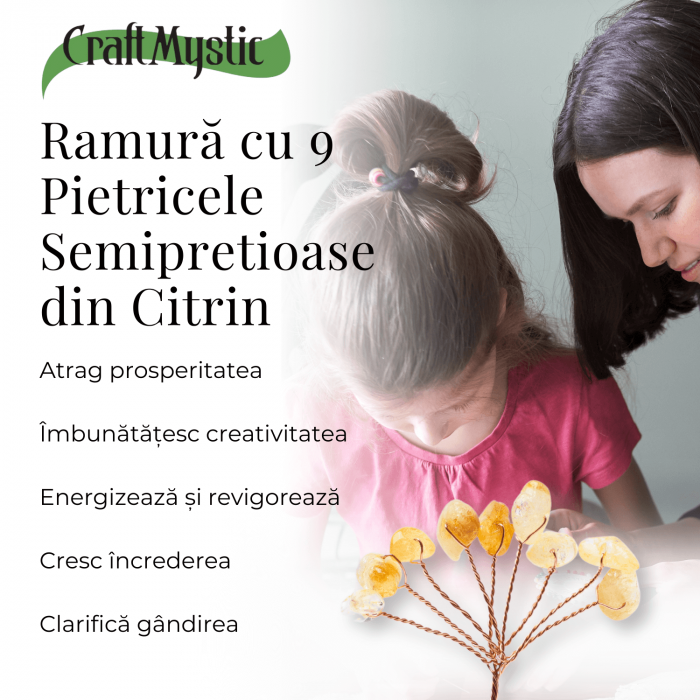 Ramurica DIY din Pietre Naturale Citrin (9 Pietricele) [10]