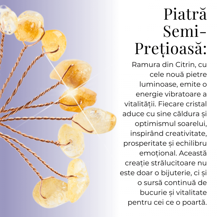 Ramurica DIY din Pietre Naturale Citrin (9 Pietricele) [9]