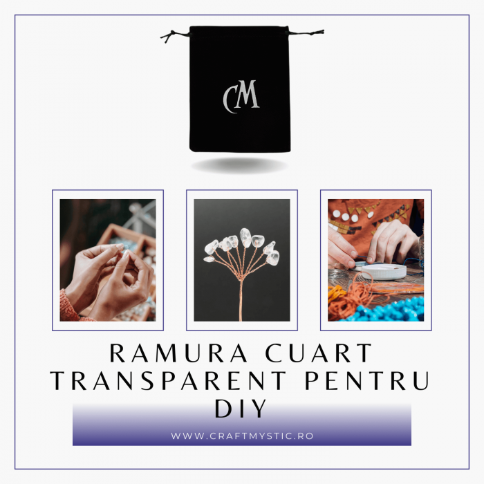 Ramurica DIY din Pietre Naturale Cuart Transparent (9 Pietricele) [4]