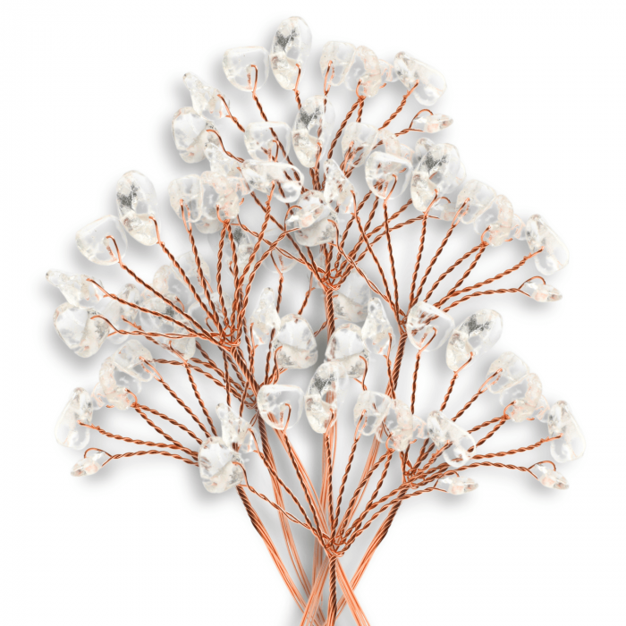 Ramurica DIY din Pietre Naturale Cuart Transparent (9 Pietricele) [7]