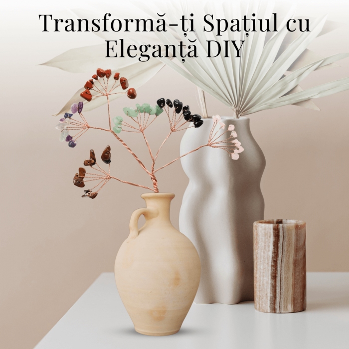 Ramurica Creativa DIY cu Pietre Naturale Fluorit (9 Pietricele) [5]