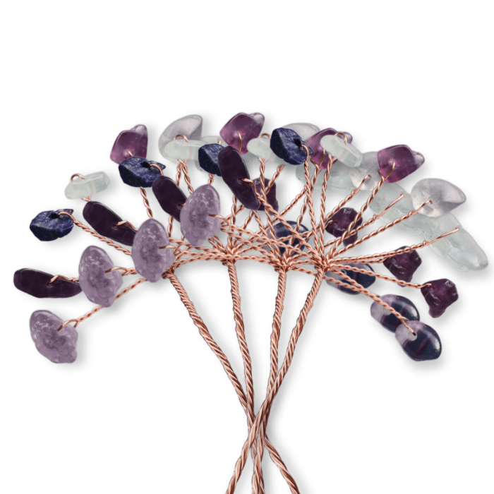 Ramurica Creativa DIY cu Pietre Naturale Fluorit (9 Pietricele) [9]