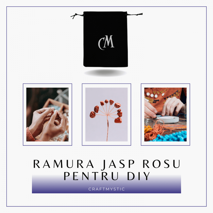 Ramurica Creativa DIY cu Pietre Naturale Jasp Rosu (9 Pietricele) [7]