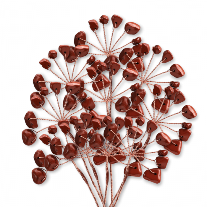 Ramurica Creativa DIY cu Pietre Naturale Jasp Rosu (9 Pietricele) [9]