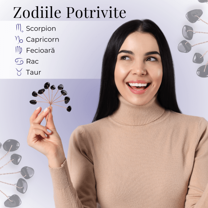 Ramurica DIY cu Pietre Naturale de Obsidian (9 Pietricele) [2]