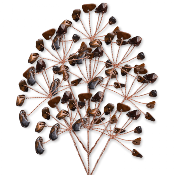 Ramurica Decorativă DIY cu Pietre Naturale Ochi de Tigru (9 Pietricele) [7]