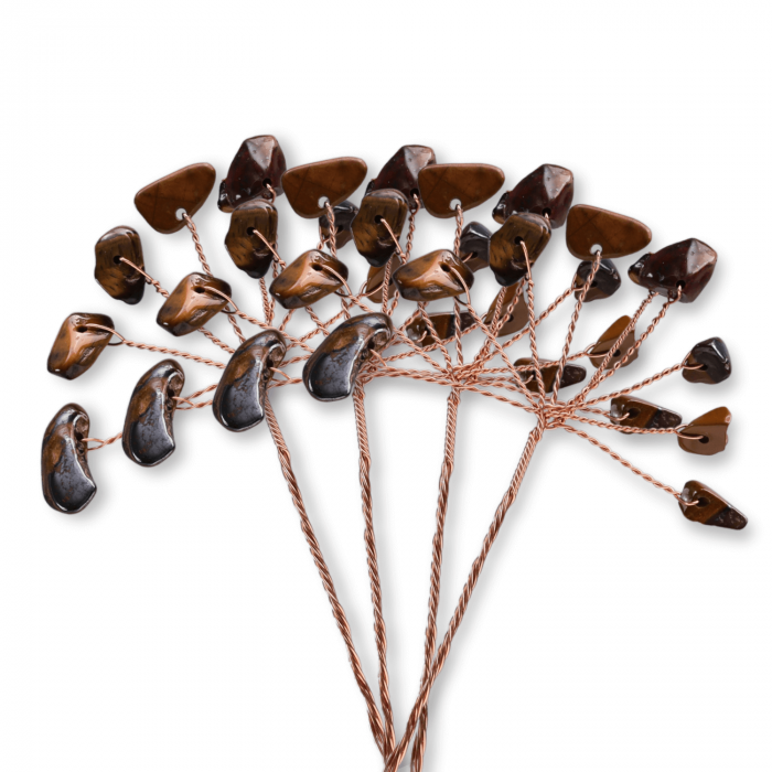 Ramurica Decorativă DIY cu Pietre Naturale Ochi de Tigru (9 Pietricele) [10]