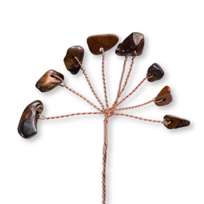 Ramurica Decorativă DIY cu Pietre Naturale Ochi de Tigru (9 Pietricele) [1]