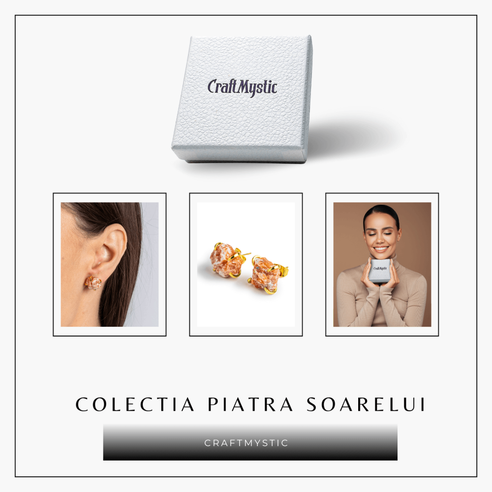 Putere si Bucurie – Cercei cu Reflexe Aurii si Inchidere cu Tija [8]