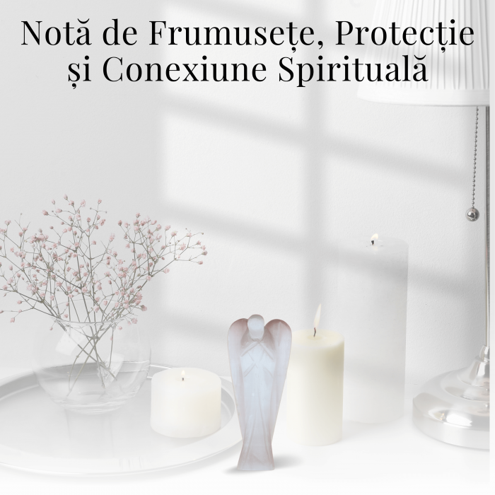 Inger de 80mm Sculptat Manual din Piatra Naturala de Selenit [7]