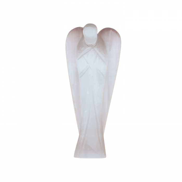 Inger de 80mm Sculptat Manual din Piatra Naturala de Selenit [1]