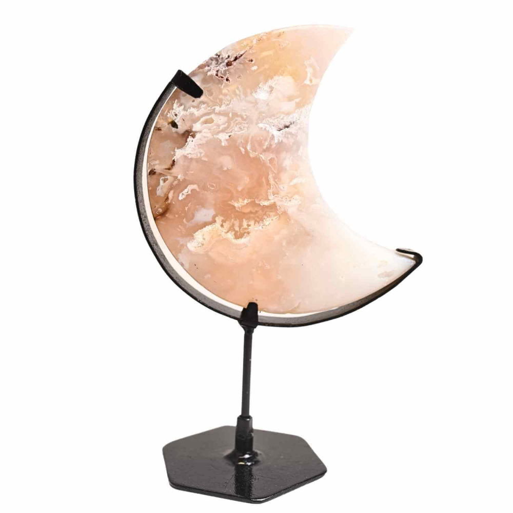 Semiluna din Plum Agat – Sculptata manual, armonie interioara si blandete [1]