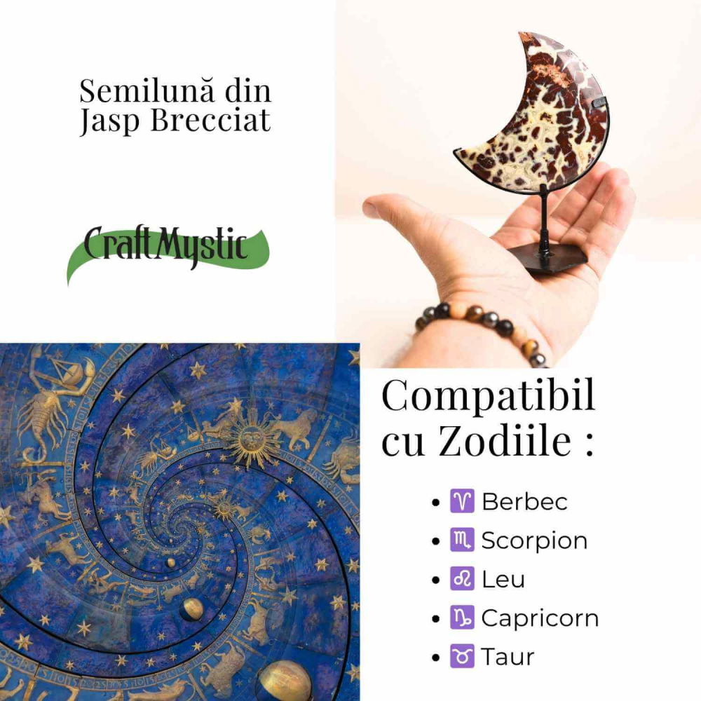 Semiluna din Jasp Brecciat – Simbolul puterii personale si al curajului interior [4]