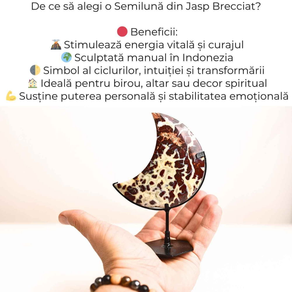 Semiluna din Jasp Brecciat – Simbolul puterii personale si al curajului interior [3]