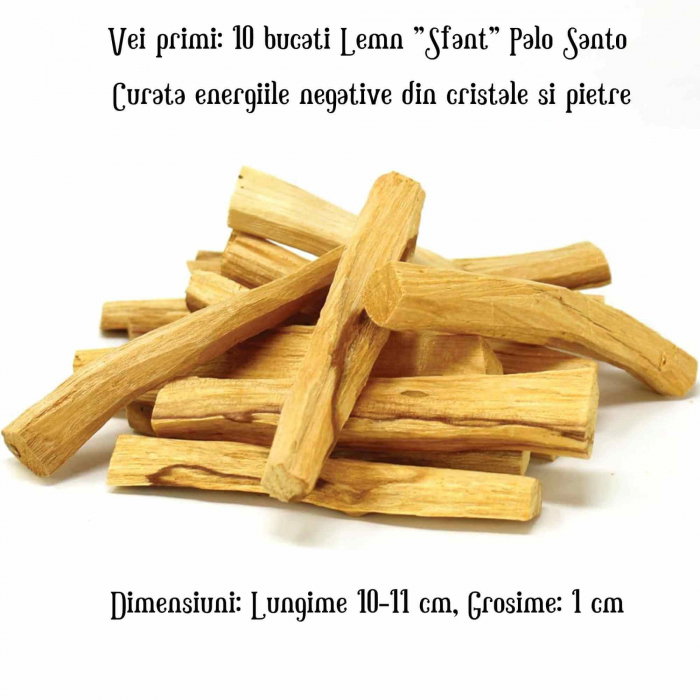 Pachet 10 Bucati Lemn "Sfant" Palo Santo Original din Peru - Pentru Curatarea Cristalelor [2]