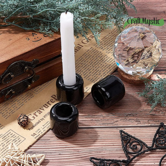 Set de 6 bucati suport ceramica pentru lumanari utilizate pentru ritualuri magice, proiecte DIY, consumabile Wiccan si multe altele [5]
