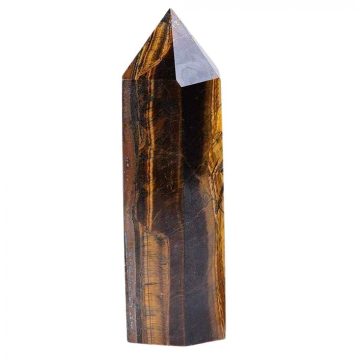 Turn cristal Ochi de Tigru de 10-11 cm din Piatra Naturala Vindecatoare Hexagonala pentru Meditatie [1]
