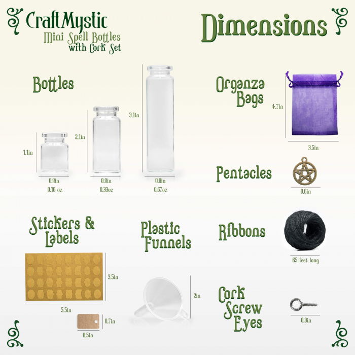 Set 60 Mini sticlute decorative pentru nunti, botezuri, potiuni, proiecte craft DIY, cadouri [2]