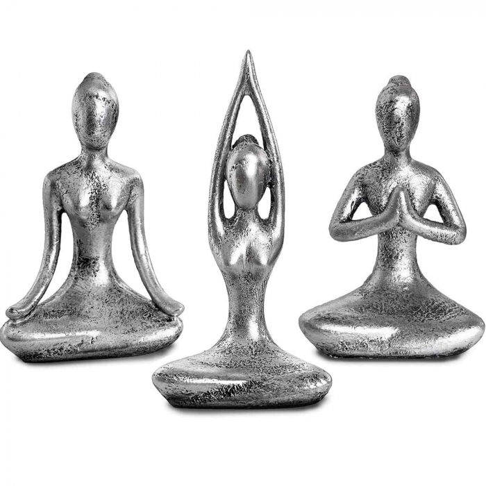 Set 3 statuete sculptate pentru meditatie Yoga - Decor Feng Shui, ideale pentru o stare de liniste si relaxare [1]