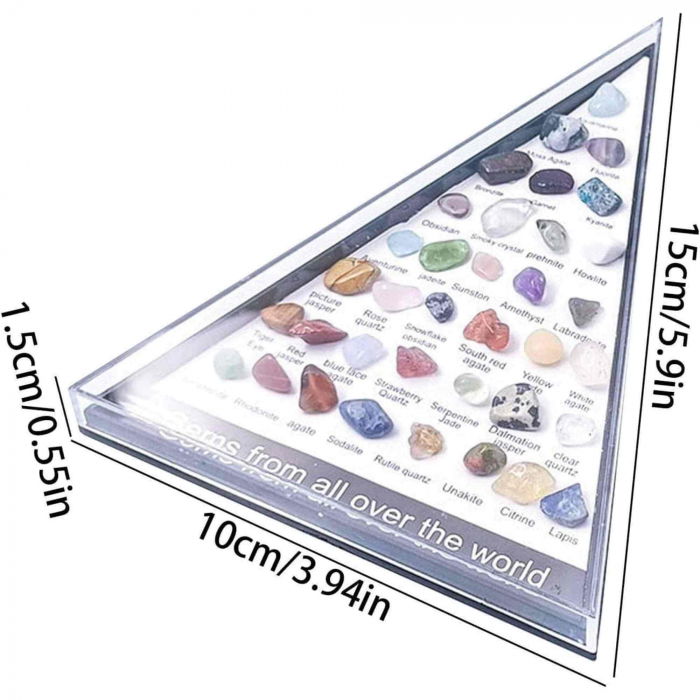 Mini Set 36 de cristale si pietre semipretioase de colectie din intreaga lume – cadou educational pentru copii, geologie, pietre minerale [4]
