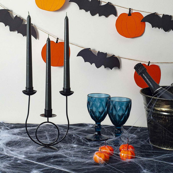 Set 4 Lumanari negre conice de 25 cm - Lumanari fara picurare si fara parfum - Perfecte ca lumanari pentru decor, ocazii speciale [5]