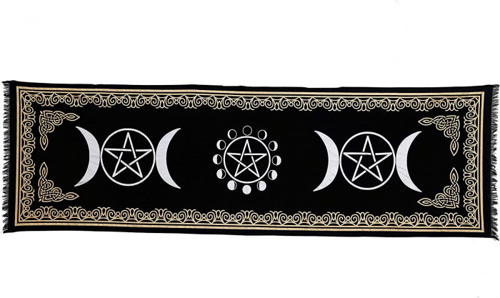 Patura pentru altar magic - Design Moon Phases With Triple Moon - Vrajitorie Tarot Wiccani Spiritualitate [1]