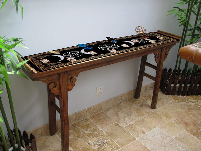 Patura pentru altar magic - Design Moon Phases With Triple Moon - Vrajitorie Tarot Wiccani Spiritualitate [7]