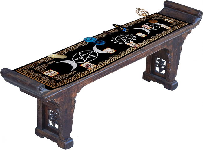 Patura pentru altar magic - Design Moon Phases With Triple Moon - Vrajitorie Tarot Wiccani Spiritualitate [3]