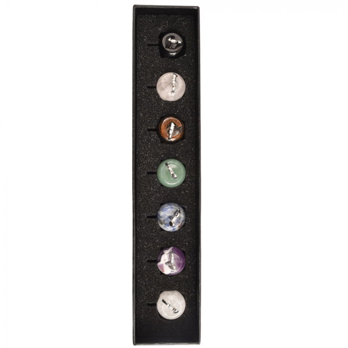 Set 7 mere din cristale naturale vindecatoare si pietre semipretioase Merele simbolizeaza pace, siguranta, sanatate si longevitate - pentru meditatie, spiritualitate, decor Feng Shui [11]