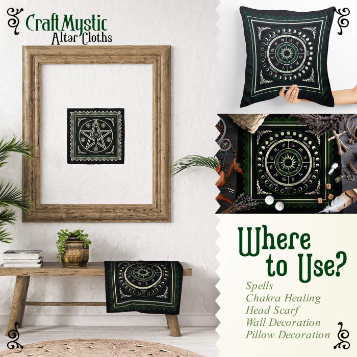 Set 2 Panze cu design unic pentru altar magic - Decor perete [6]