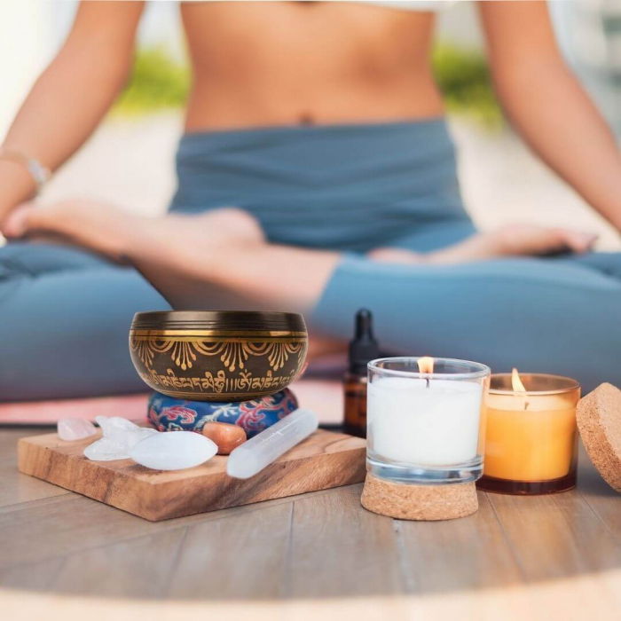 Bol Tibetan Cantator 9.5 cm model arborele vietii Setul complet pentru meditatie si vindecare Relaxare profunda si echilibru energetic [5]