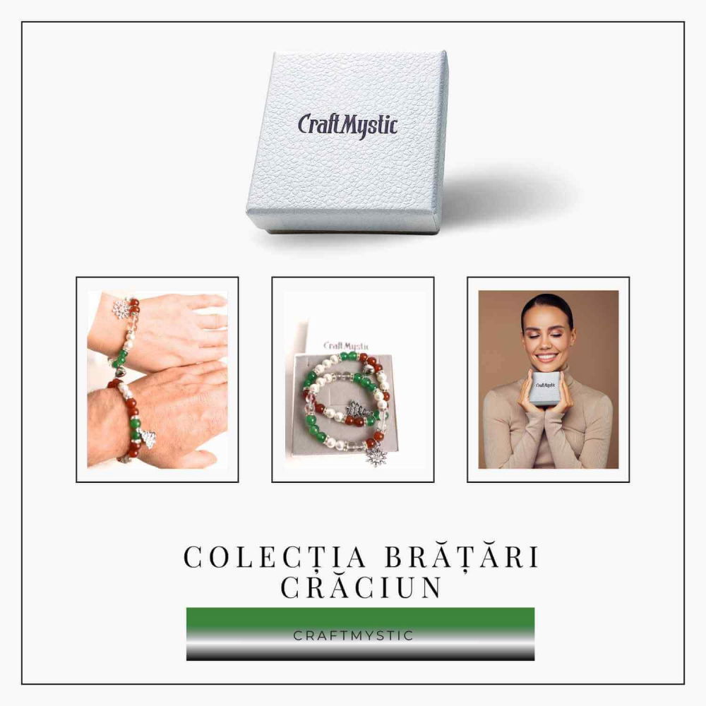 Set bratari cuplu naturale cu Agat, perla si cristal - iubire si echilibru [7]