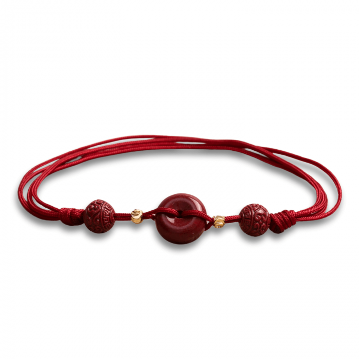 Bratara pe Snur cu Piatra de Cinabru Natural [2]