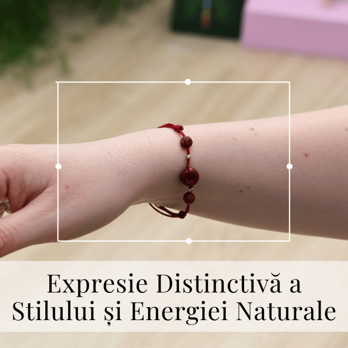 Bratara pe Snur cu Piatra de Cinabru Natural [4]