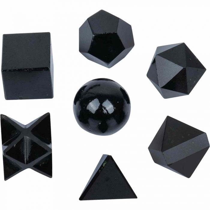 Set de Geometrie pentru cele 7 chakre cu Turmalina Neagra, Cristale Reiki si Talismane pentru Noroc - Cadoul Ideal pentru Casa Noua si Echilibrare Spirituala [1]