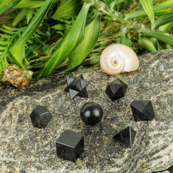 Set de Geometrie pentru cele 7 chakre cu Turmalina Neagra, Cristale Reiki si Talismane pentru Noroc - Cadoul Ideal pentru Casa Noua si Echilibrare Spirituala [5]