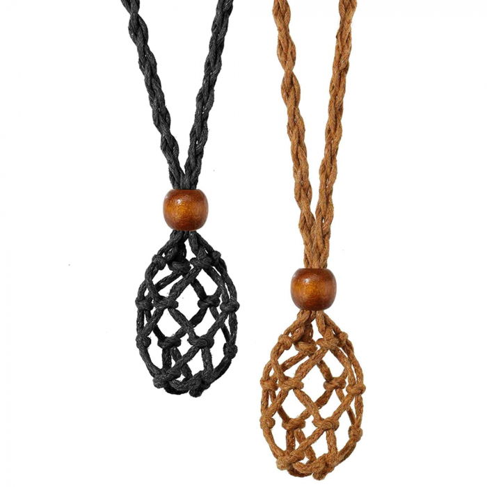 Set doua sfori reglabile, una neagra si una maro, ideale pentru realizarea colierelor cu pietre naturale sau bijuterii de artizanat [1]