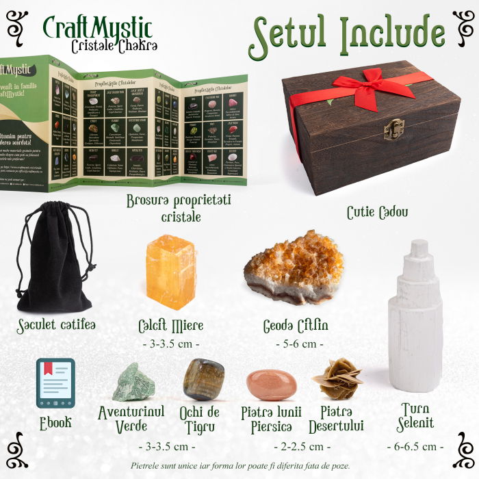 Set Premium cristale si pietre de manifestare pentru manifestare - Pietre autentice intr-o cutie deosebita [3]