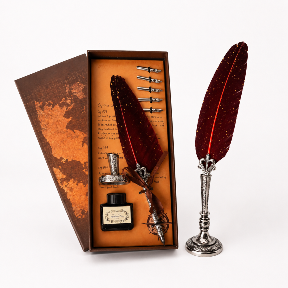 Set Stilou Pana Visinie Vintage – Eleganta si Inspiratie pentru Scris Artistic [1]
