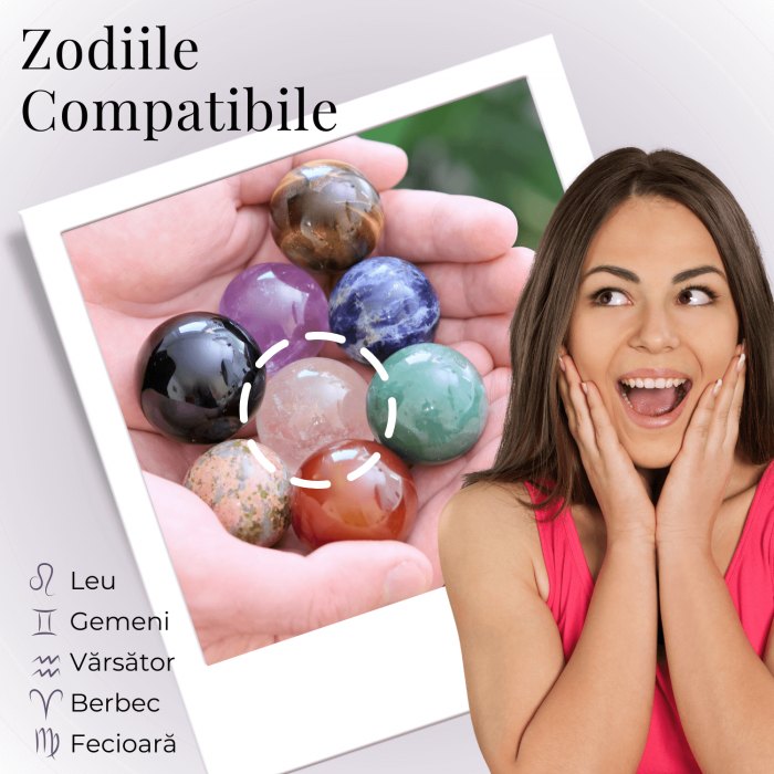 Sfera din Cuart Transparent Natural, 1 buc, 30-35 mm - Piatra Semipretioasa pentru Cadouri, Meditatie si Claritate [4]