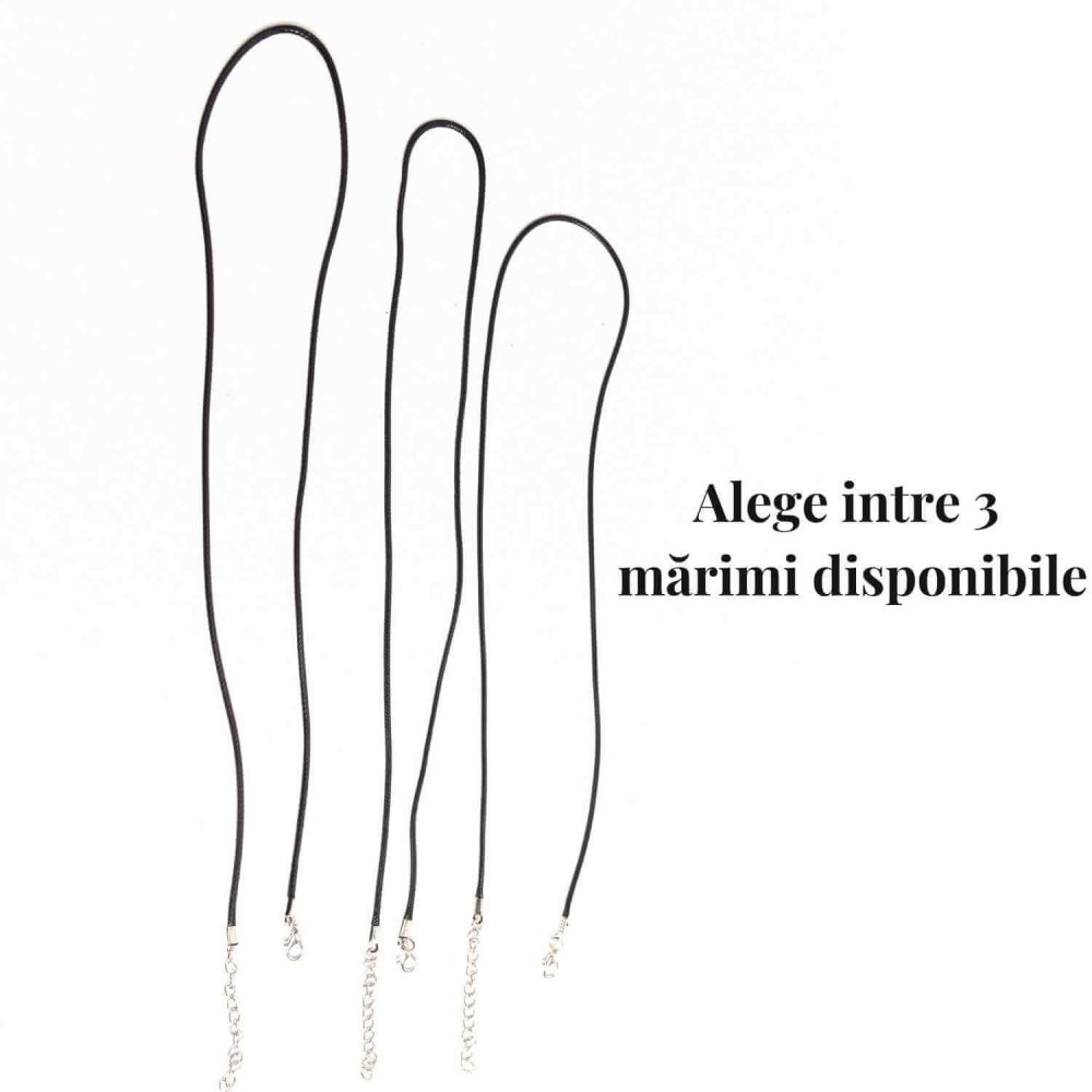Snur ajustabil din imitatie piele cerata neagra 1.5mm, 50+5cm – Ușor și versatil [3]