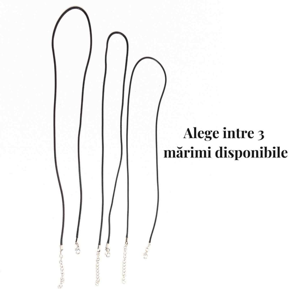 Snur ajustabil din imitatie piele cerata neagra 1.5mm, 60+5cm – Ideal pentru pandantive si medalioane [3]