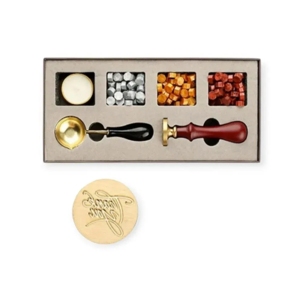 Set Sigiliu Ceara Thank You – Stampila Vintage cu Cutie Cadou [5]