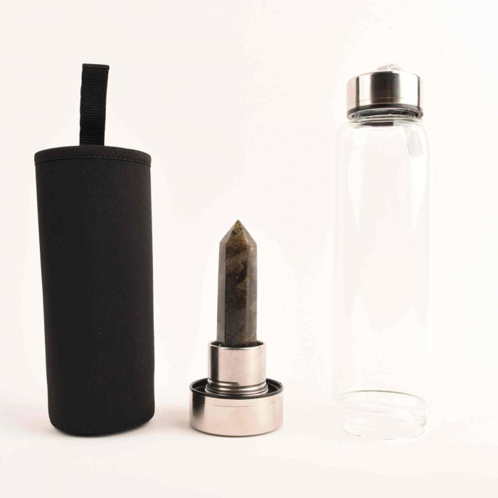 Sticla de apa cu varf de cristal Ametist – 550 ml [3]