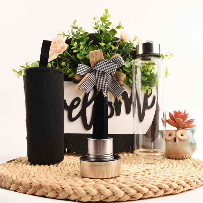 Sticla de apa cu varf de cristal Ametist – 550 ml [4]