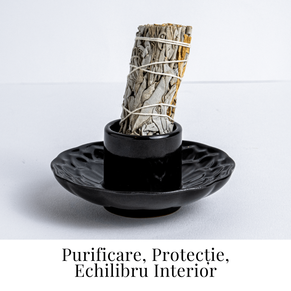 Suport design lotus negru – Pentru accesorii purificare si echilibru energetic [7]