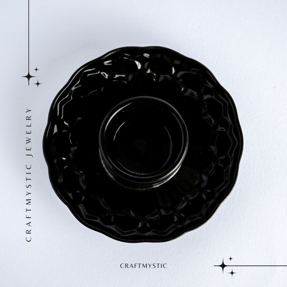 Suport design lotus negru – Pentru accesorii purificare si echilibru energetic [3]